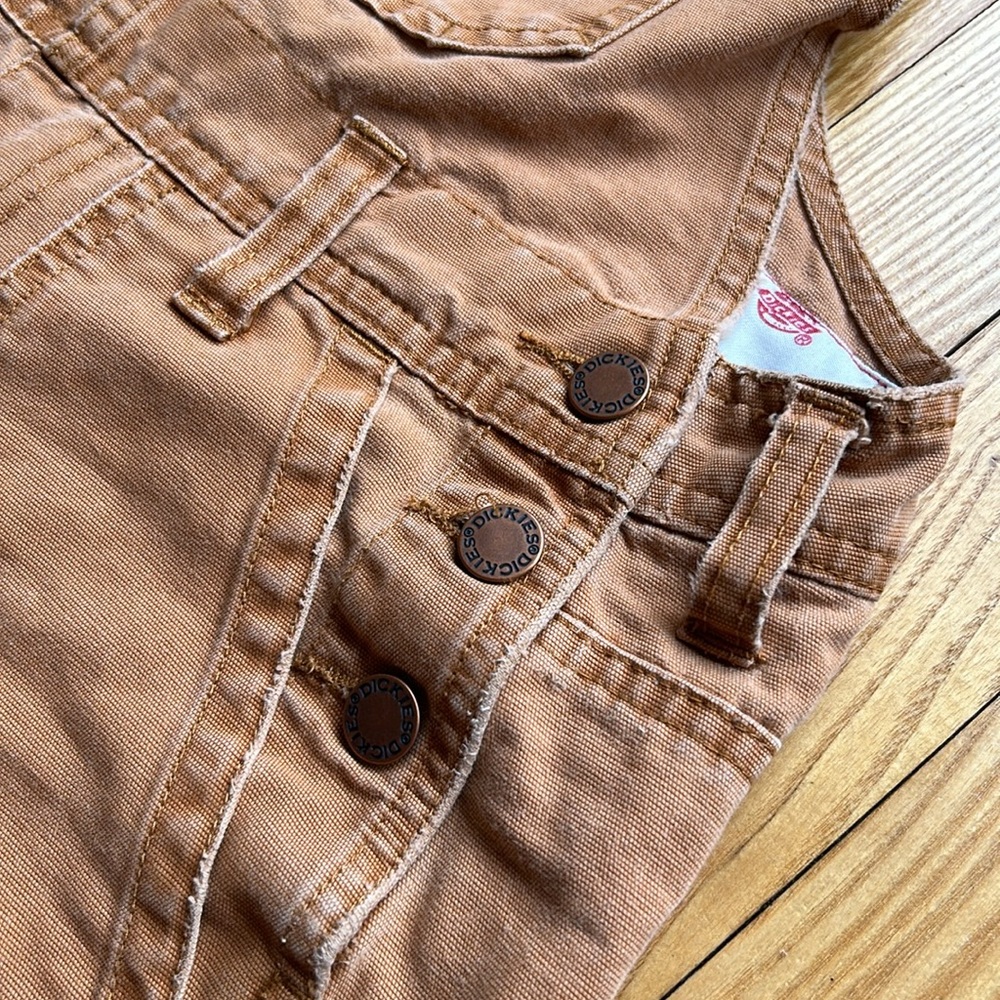 Madewell Tan Brown Canvas Overalls Romper - Picture 3 of 7